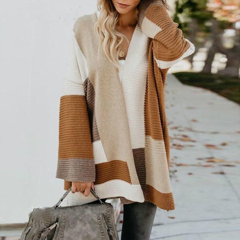 Color Block Knit Cardigan