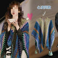 Fringed Gradient Cape Scarf