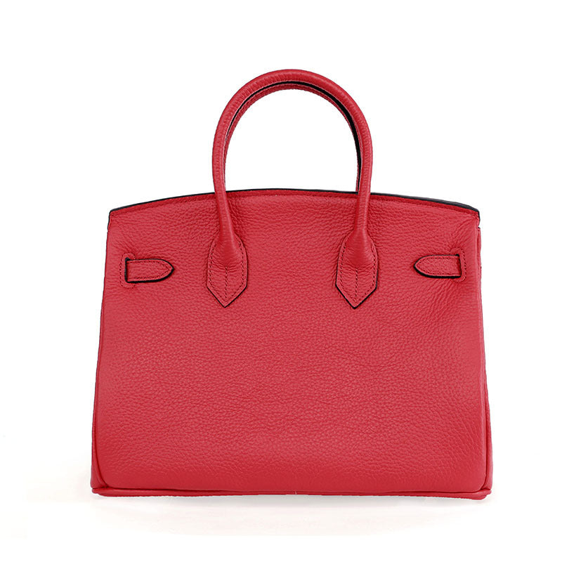 Platinum Luxe Cowhide Handbag – Premium Leather Shoulder Bag
