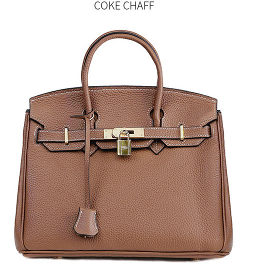 Platinum Luxe Cowhide Handbag – Premium Leather Shoulder Bag