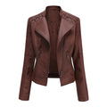 Slim-Fit PU Leather Jacket