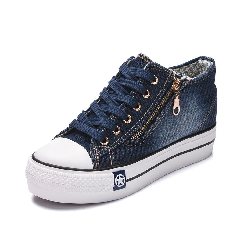 Women's Washable Denim Canvas Sneakers