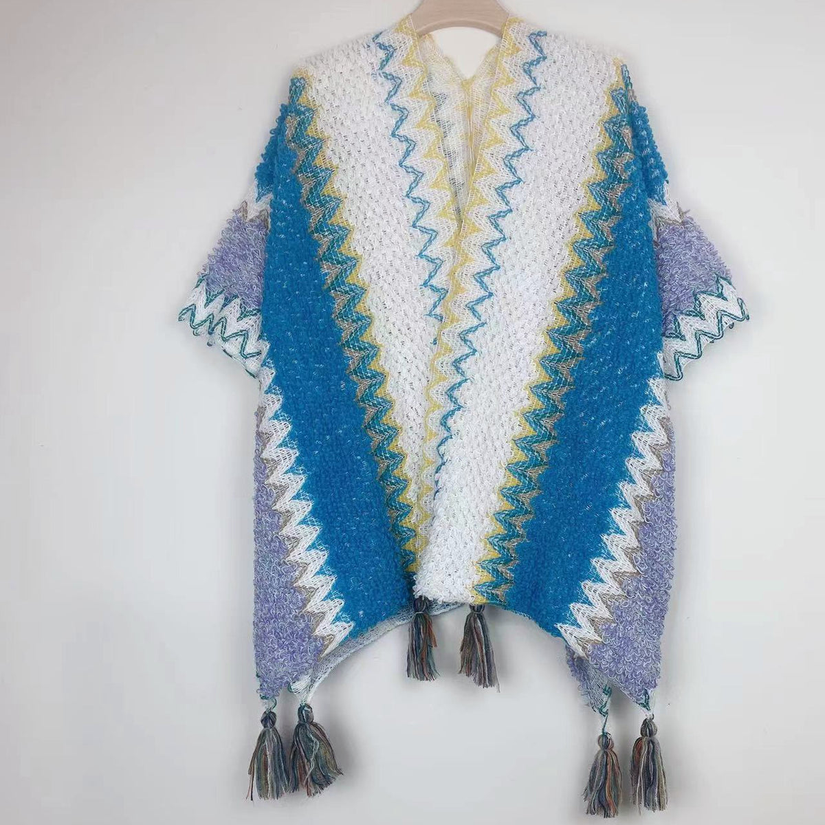 Fringed Gradient Cape Scarf