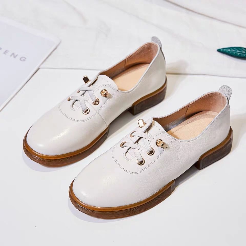 Genuine Leather Slip-On Loafers — Vintage Style