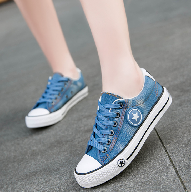 Women's Washable Denim Canvas Sneakers