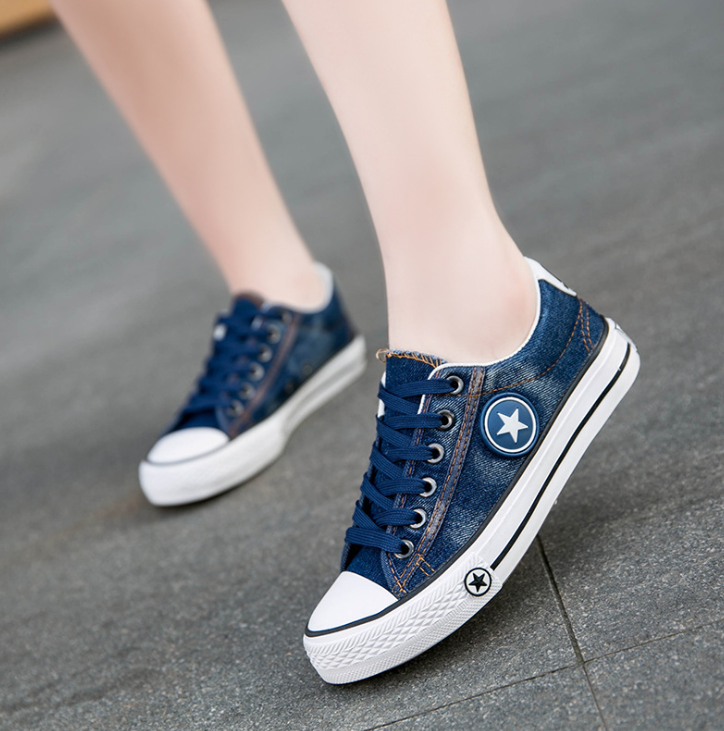 Women's Washable Denim Canvas Sneakers