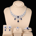 Luxe Zirconia Bridal Jewelry Set – Necklace, Earrings & Bracelet