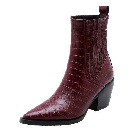 Small Square Toe Low-top Women's Boots with Elastic Band