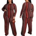 Plus Size Striped Knit 2-Piece Set