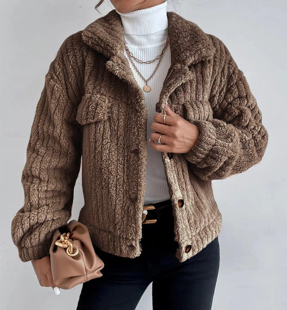 Plush Collared Winter Jacket