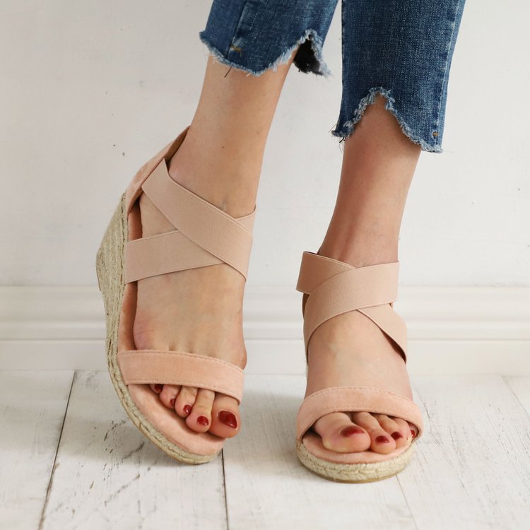 Snake Print Cross-Strap Women's Shoes