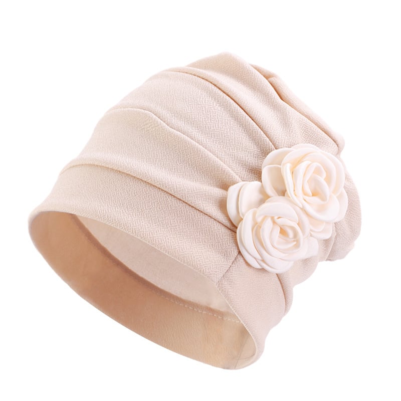 Ethnic Headscarf for Chemotherapy with Two Flowers
