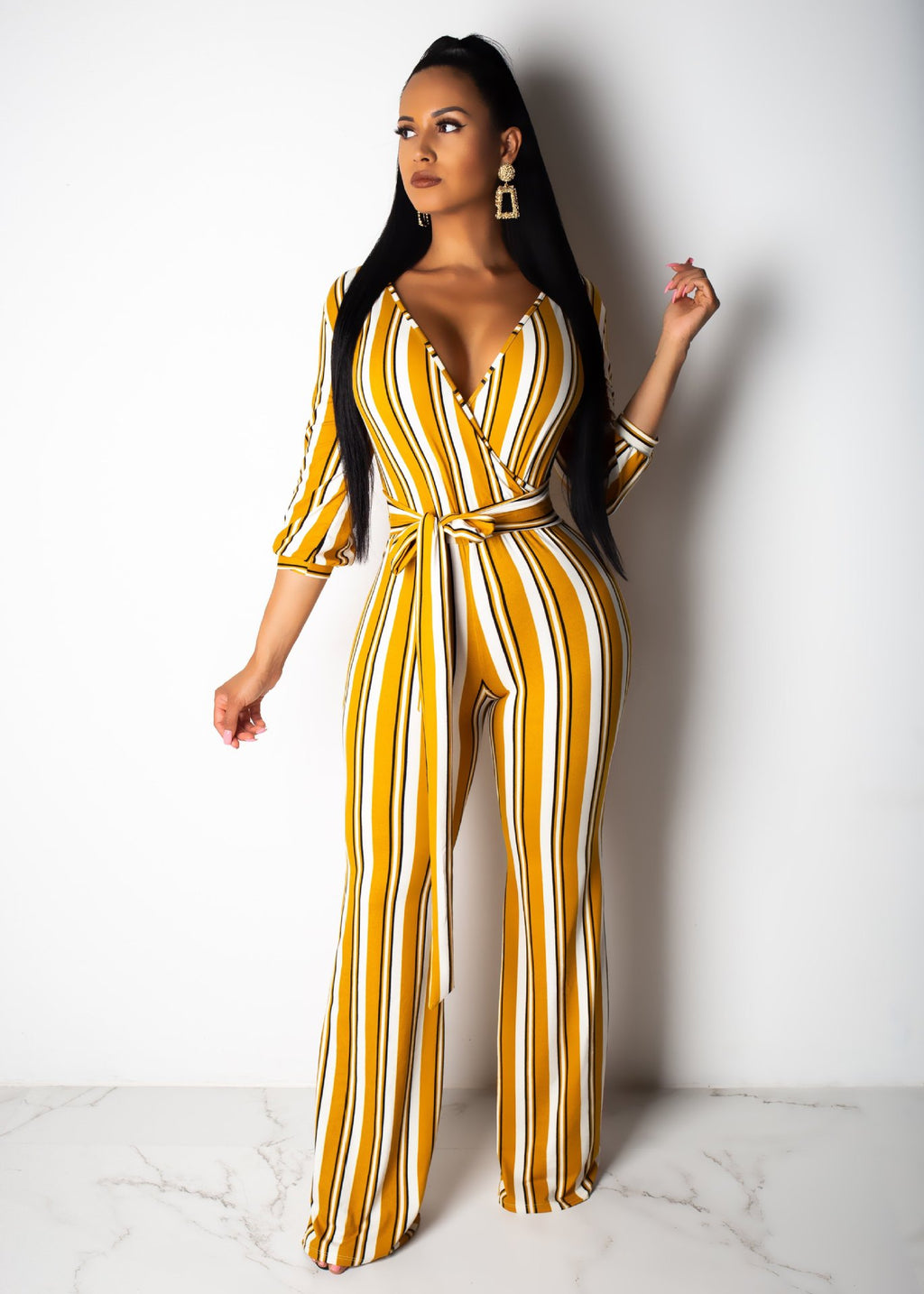 Striped Sleeveless Wide-Leg Jumpsuit – Effortless One-Piece Style