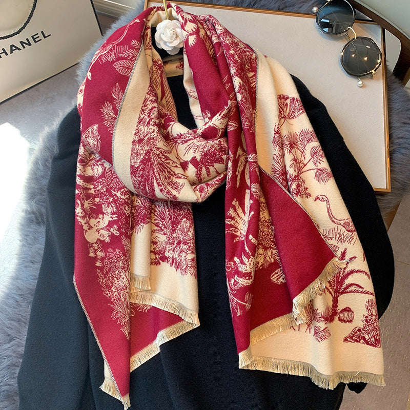 Double-Sided Tie-Dye Wrap Scarf