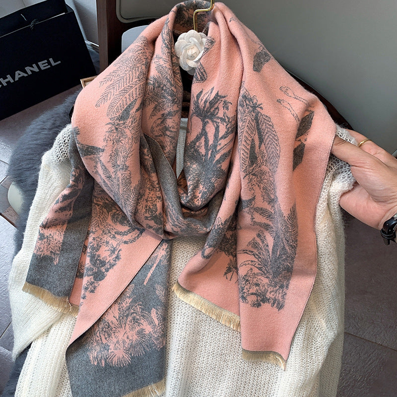 Double-Sided Tie-Dye Wrap Scarf