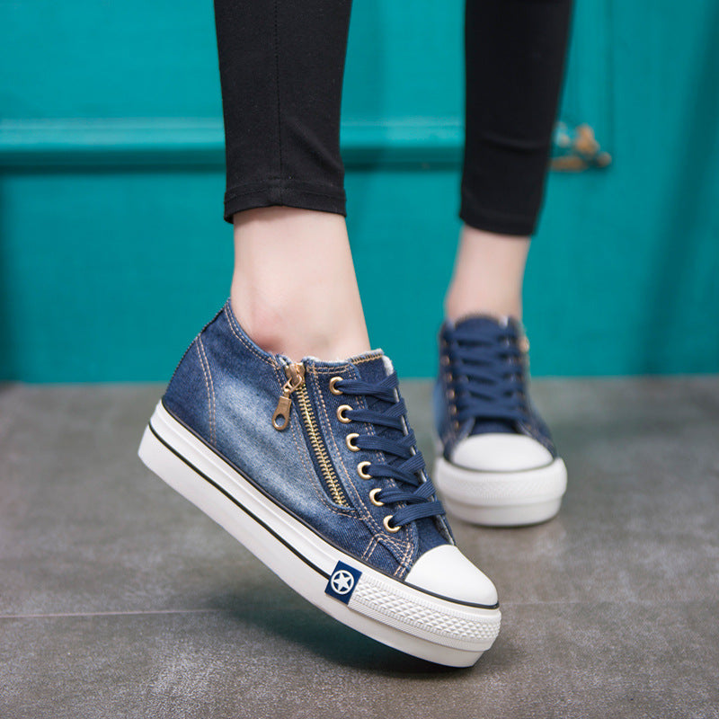 Women's Washable Denim Canvas Sneakers