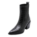 Small Square Toe Low-top Women's Boots with Elastic Band