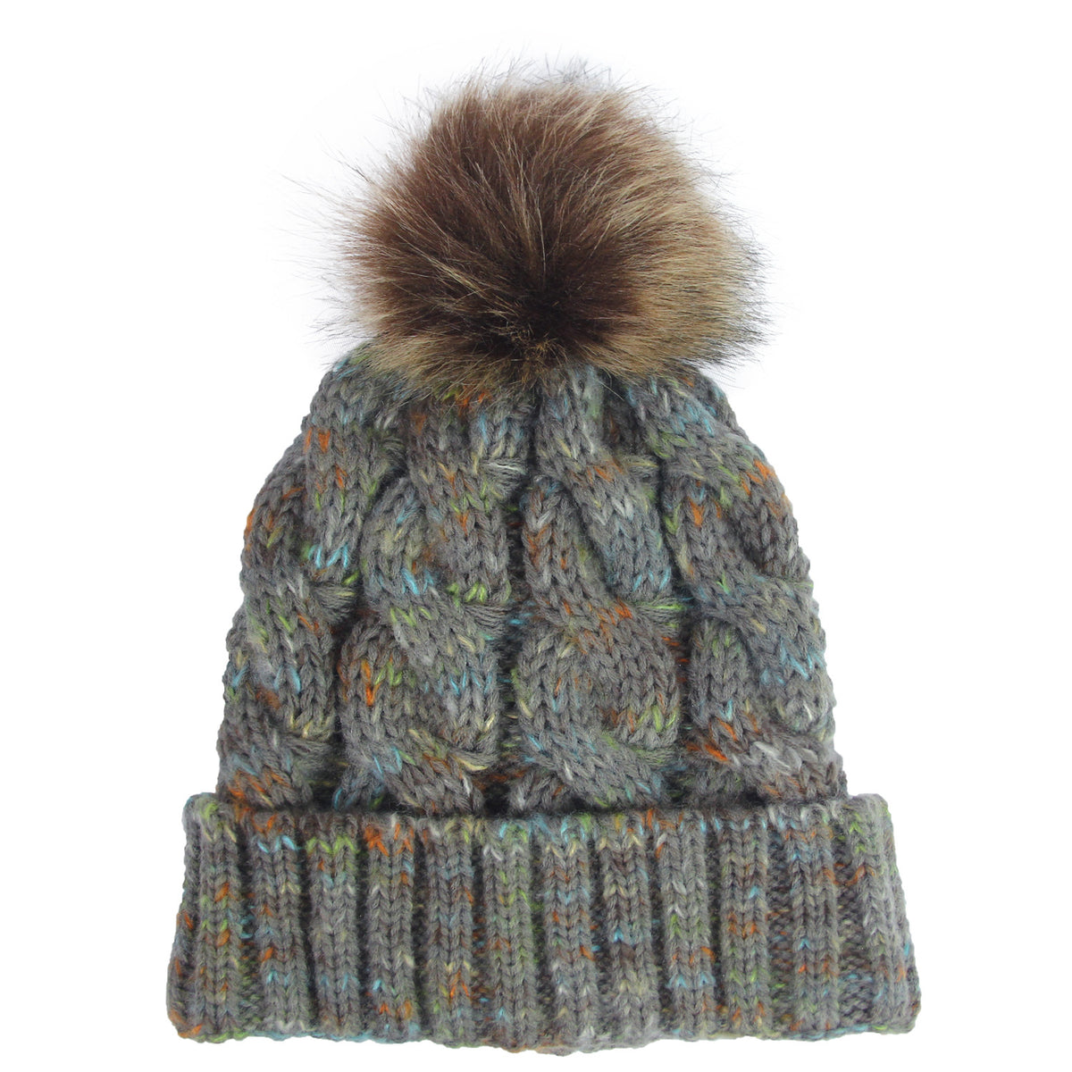 2019 Colorful Pom Pom Knit Beanie for Ponytail