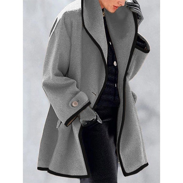 Women's Thick Plush Contrast Coat