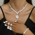 Crystal Trio Jewelry Set – Necklace, Earrings & Bracelet