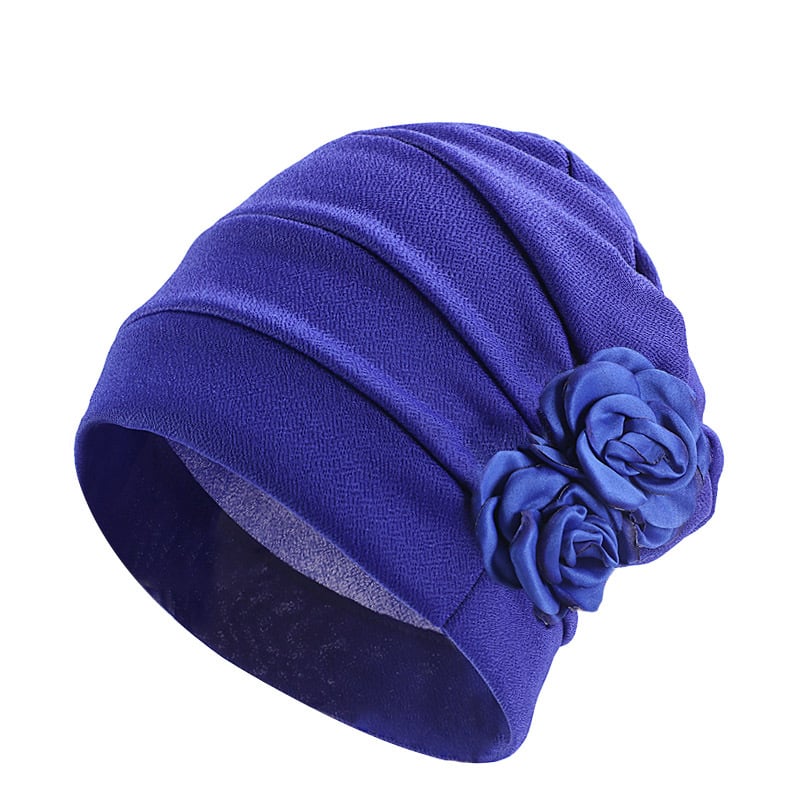 Ethnic Headscarf for Chemotherapy with Two Flowers