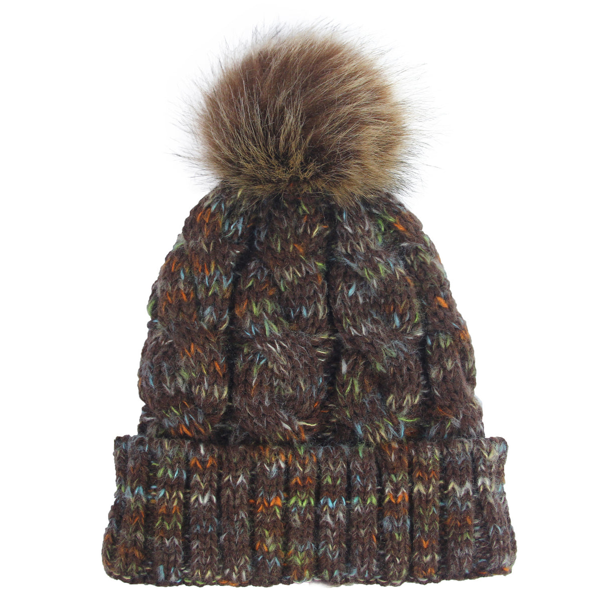 2019 Colorful Pom Pom Knit Beanie for Ponytail