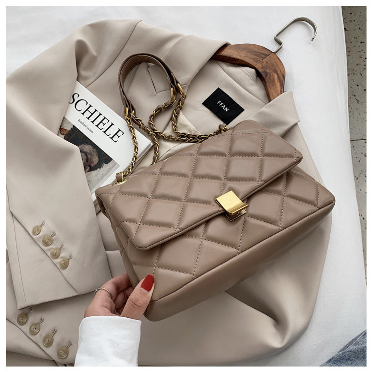 Chain-Strap PU Shoulder Bag