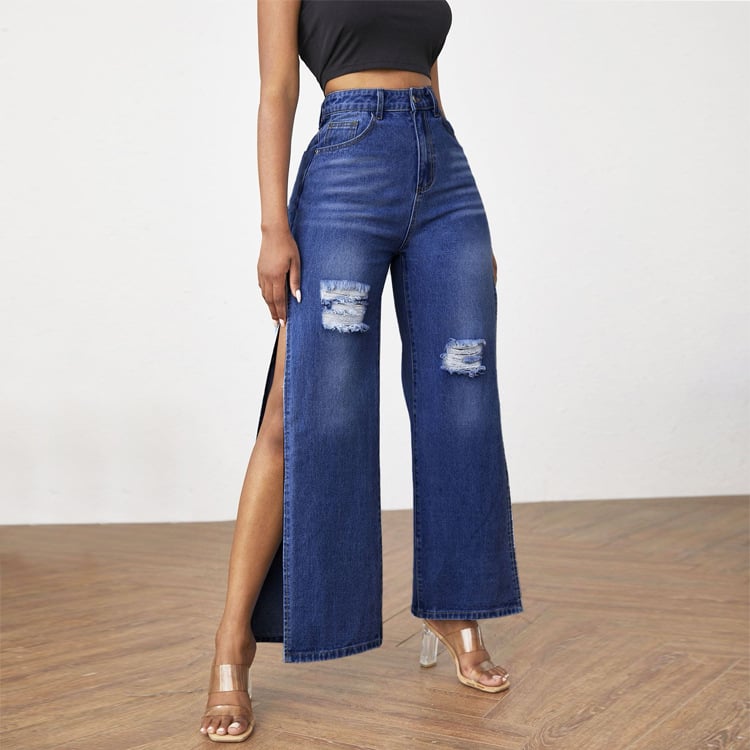 Ripped Women's Jeans - European and American Style