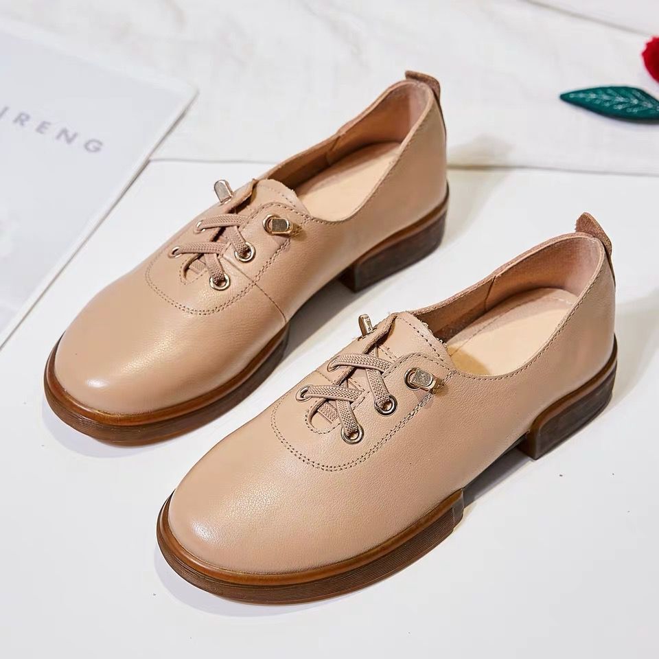 Genuine Leather Slip-On Loafers — Vintage Style