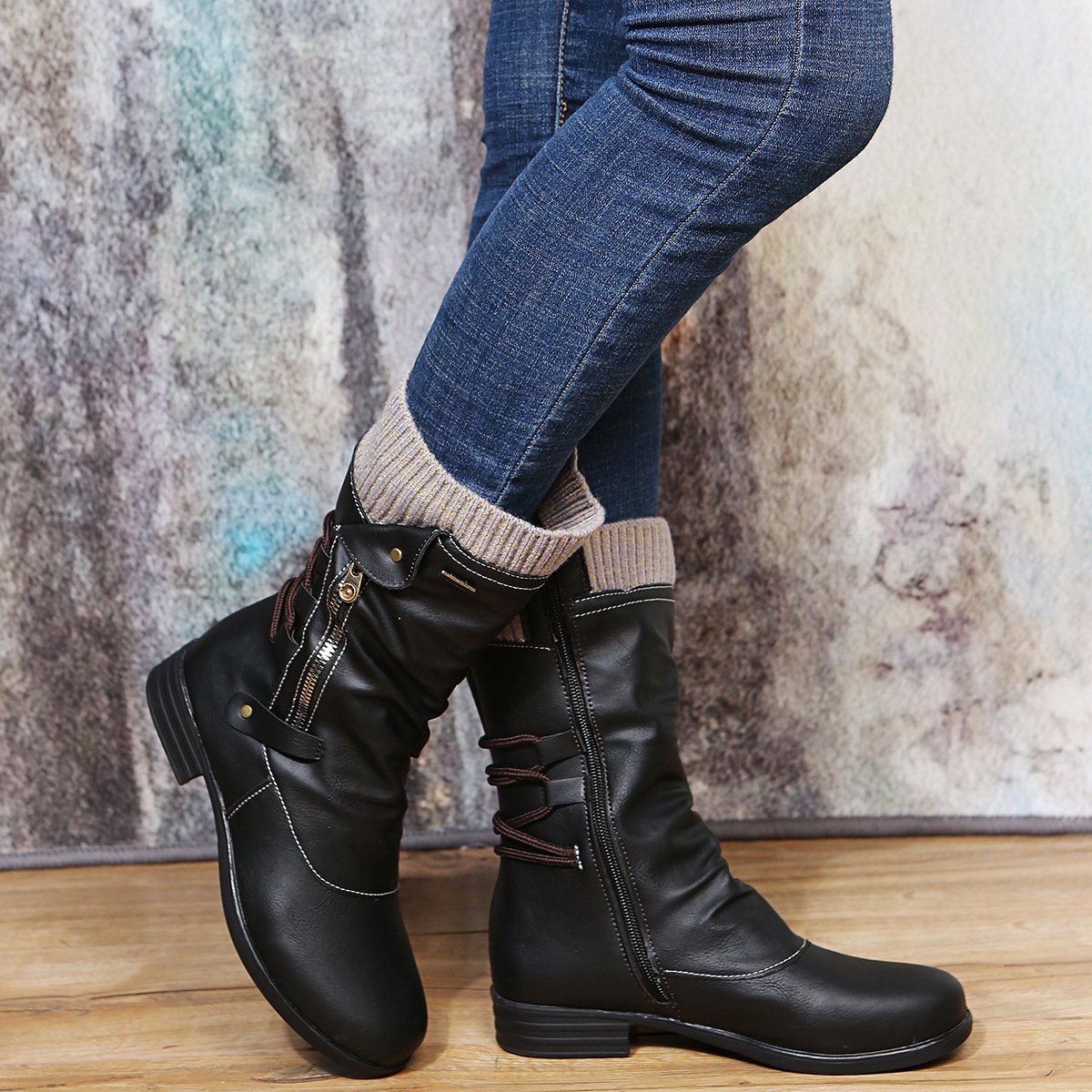 Woolen Martin Ankle Boots