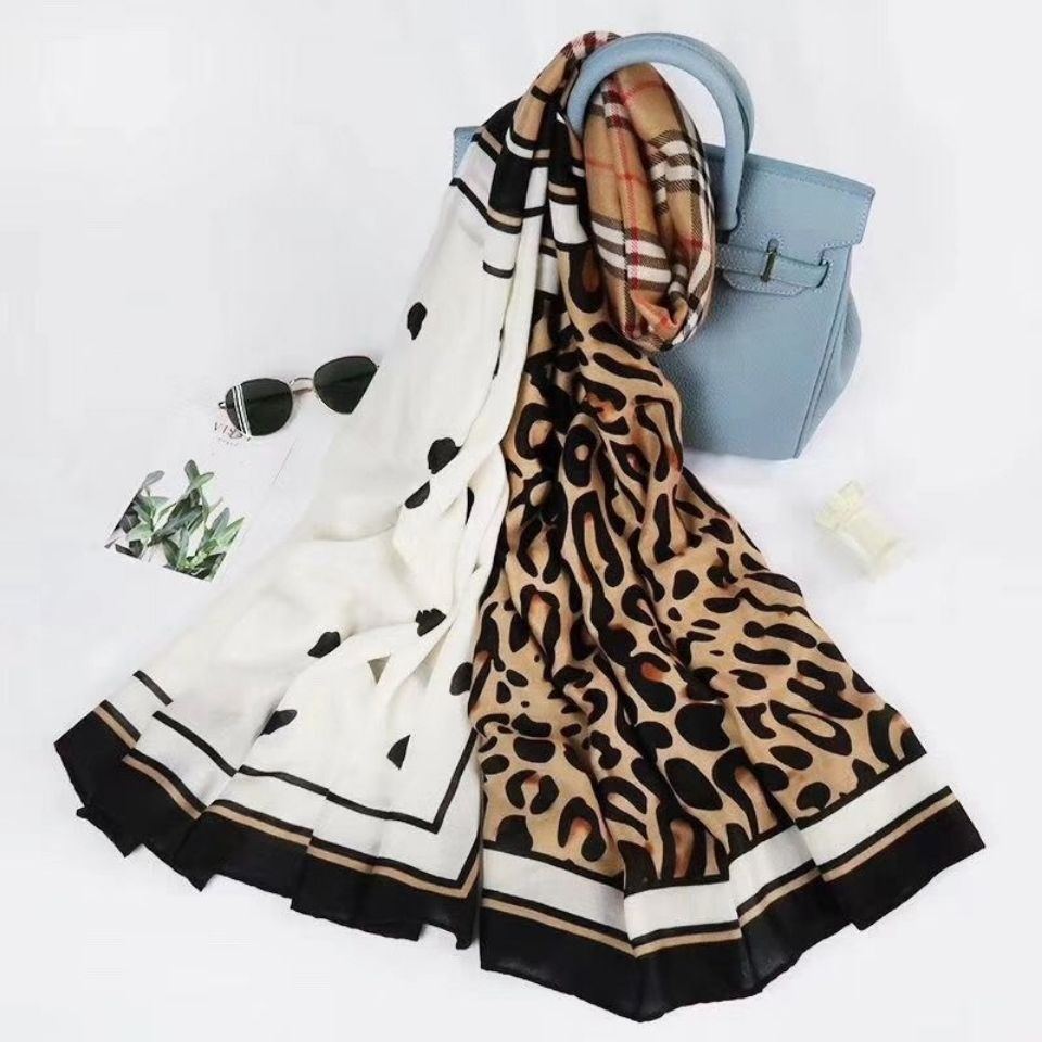 Leopard Print Long Scarf