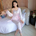 Chic Ice Silk Women's Loungewear Trio