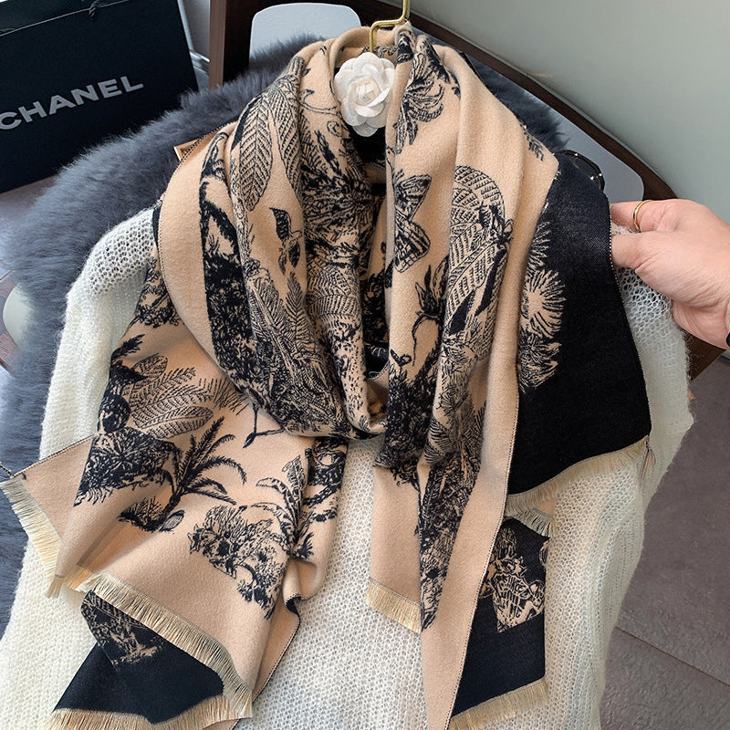 Double-Sided Tie-Dye Wrap Scarf
