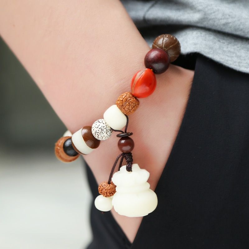 Natural Bodhi Seed Bracelet – Minimalist Good Luck Accessory